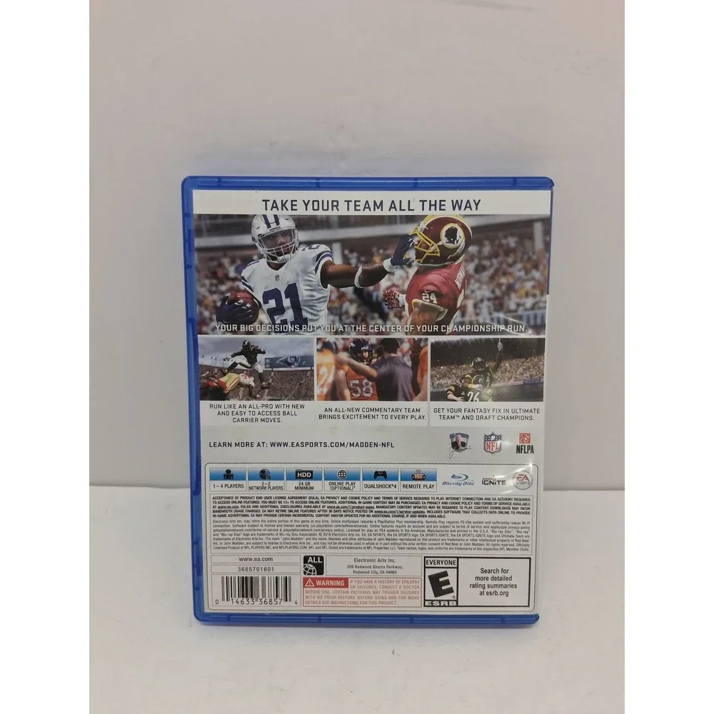 Madden NFL 17 Sony PlayStation 4 PS4 EA Sports Football Game Rob Gronkowski